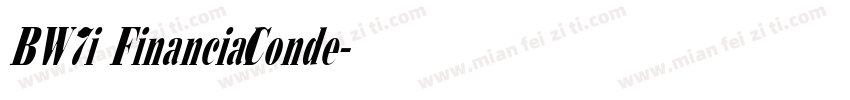 BW7i Financial Conde字体转换